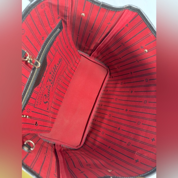 LOUIS VUITTON DAMIER EBENE NEVERFULL MM TOTE SHOULDER BAG - Picture 3 of 15